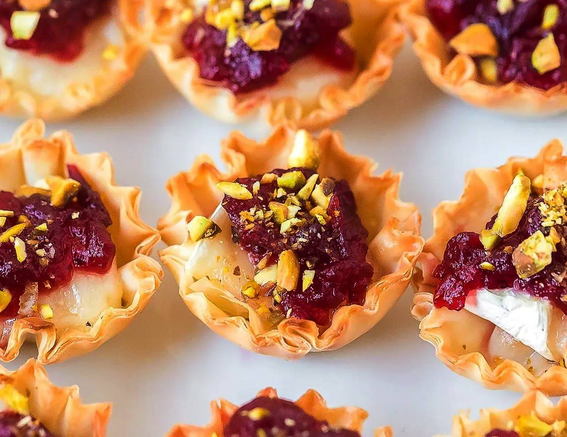 Cranberry Pecan Brie Bites