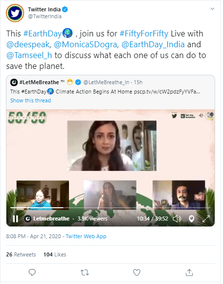 Twitter propels the conversations on environment this 50th Earth Day