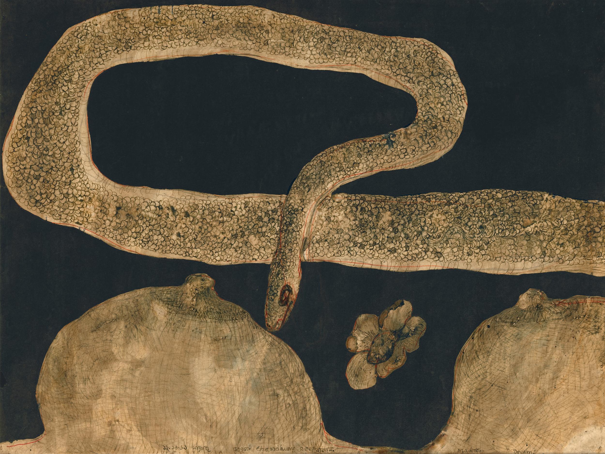 1969 45 x 60 cm Ink & mixed media Reminiscences of a dream 13 