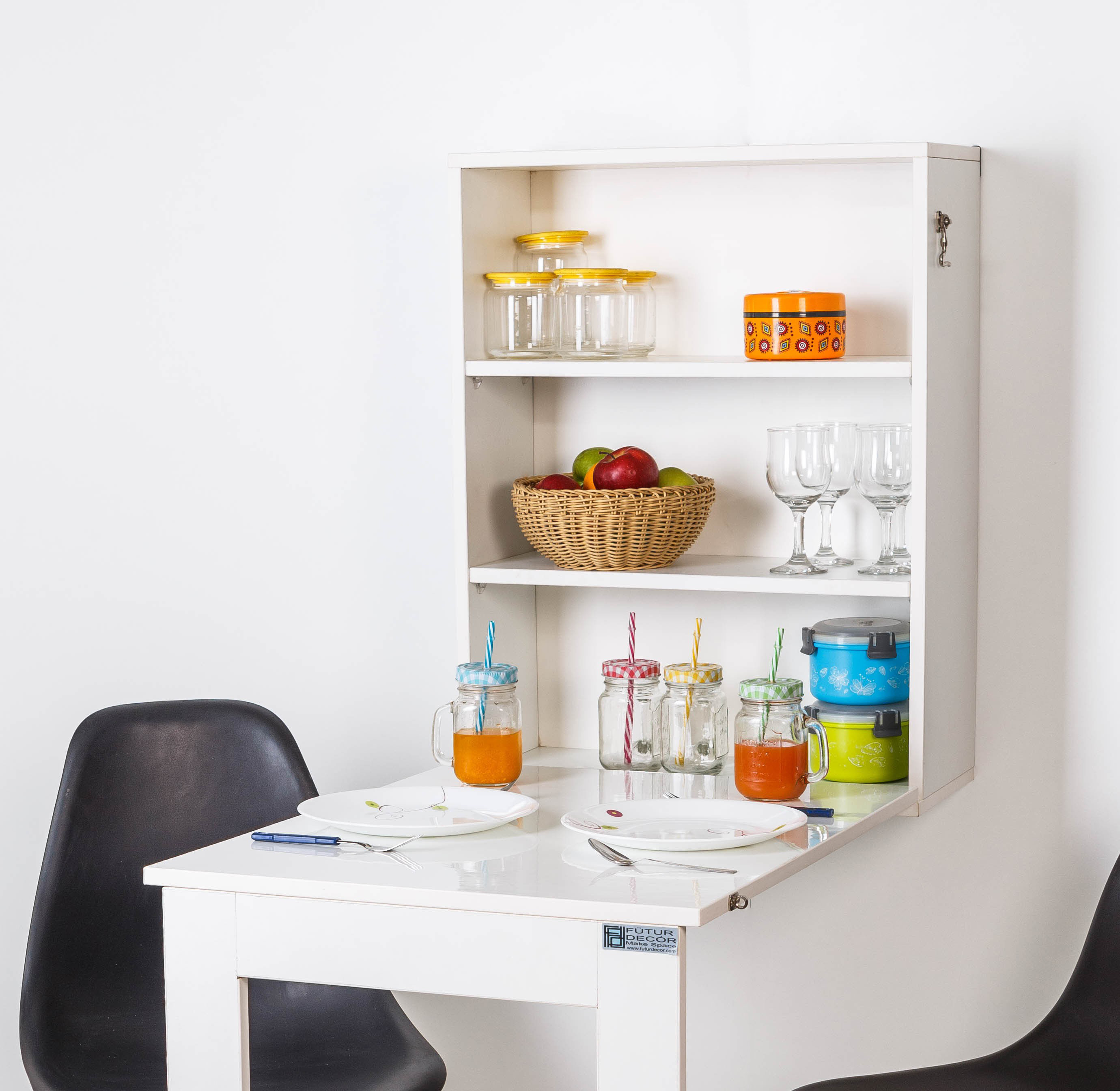 Rustic-White Modern Study Table