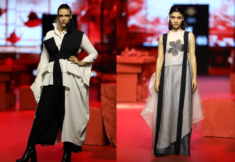 LFW x FDCI: Neha, Konkona join Chola designer for tea party on runway