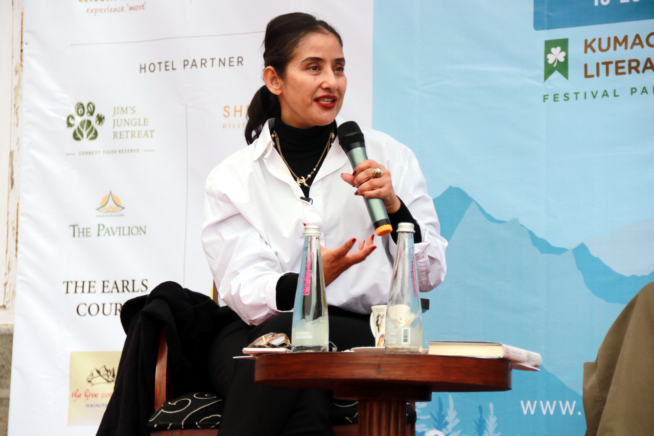 Nainital: Actor-author Manisha Koirala during the fourth edition of Himalayan Echoes: Kumaon Festival of Literature and Arts in Nainital on Oct 20, 2019. (Photo: IANS)