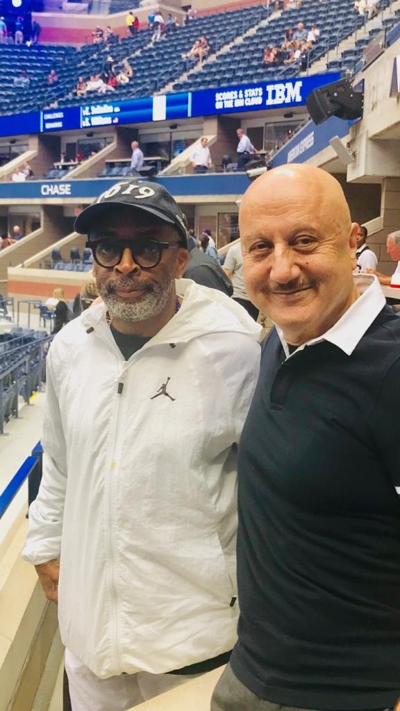 Veteran actor Anupam Kher with Hollywood director Spike Lee