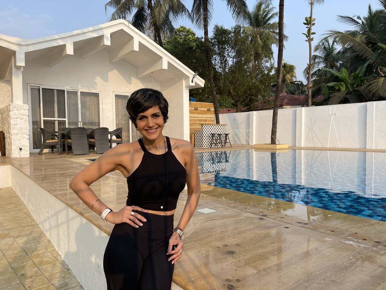 Mandira Bedi at her Airbnb Home Bougainvilla