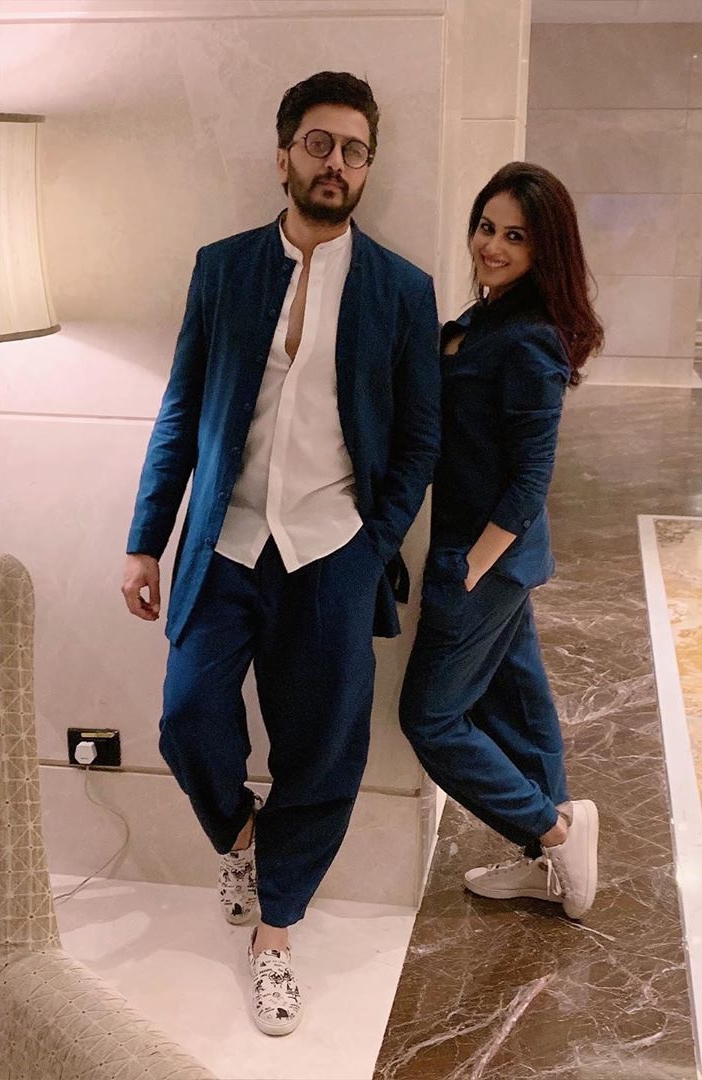 Genelia Deshmukh with husband Riteish Deshmukh