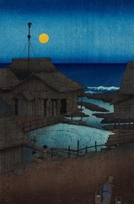 KAWASE HASUI (1883-1957) MUTSU MISHIMAGAWA (THE MISHIMA RIVER IN MUTSU PROVINCE)  WOODBLOCK PRINT, FROM THE SERIES TABI MIYAGE DAIISHU (SOUVENIRS OF TRAVEL I), SIGNED HASUI, SEALED SUI, PUBLISHED BY WATANABE SHOZABURO, SUMMER 1919 ESTIMATE: $8,000-12,000