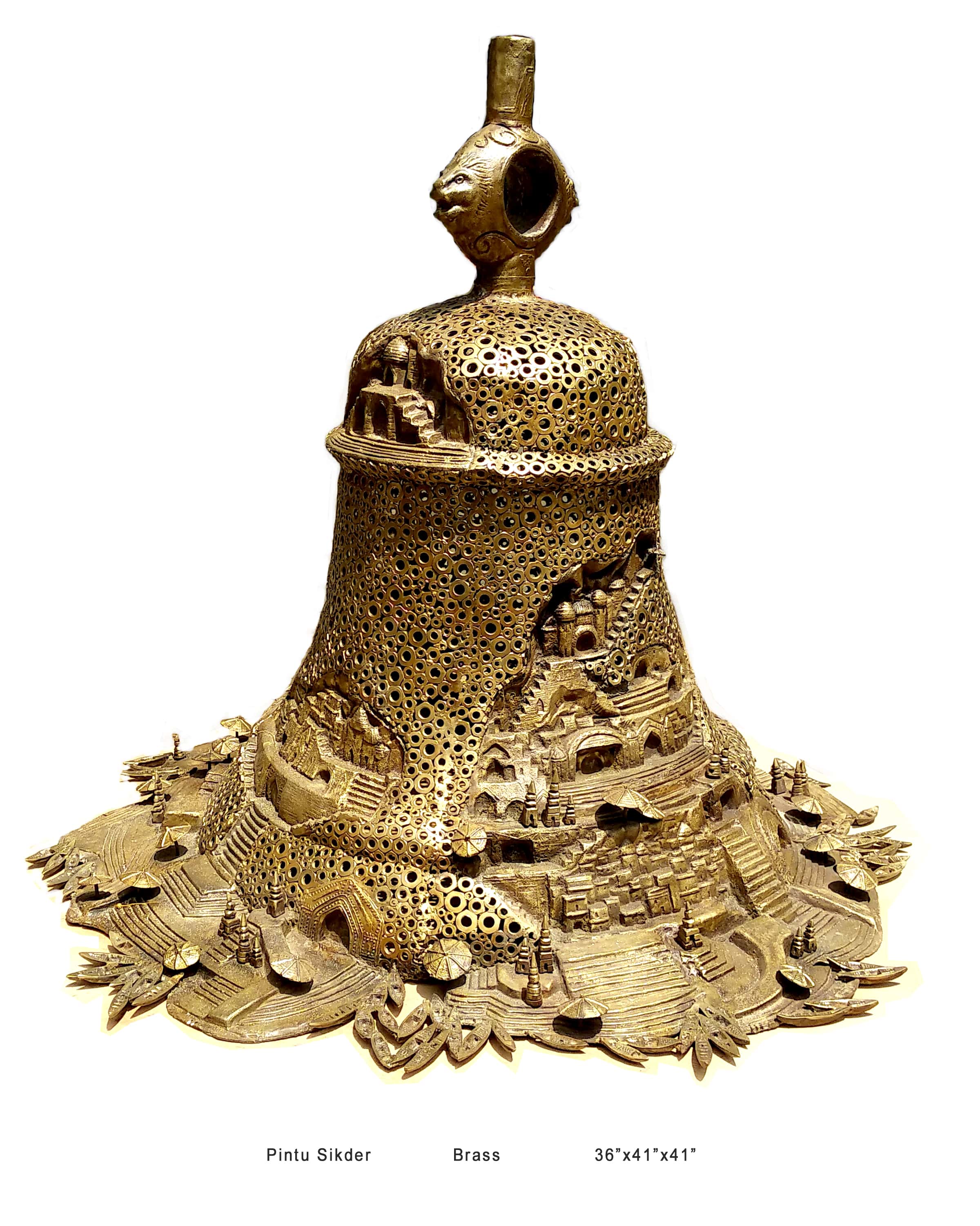 A metal sculpture by Pintu Sikder