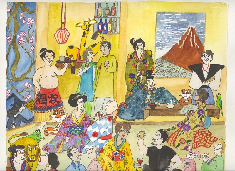 At an izakaya in Japan