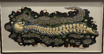 A work by Sumana som an artist who works with textiles and embroidery in her works.png 