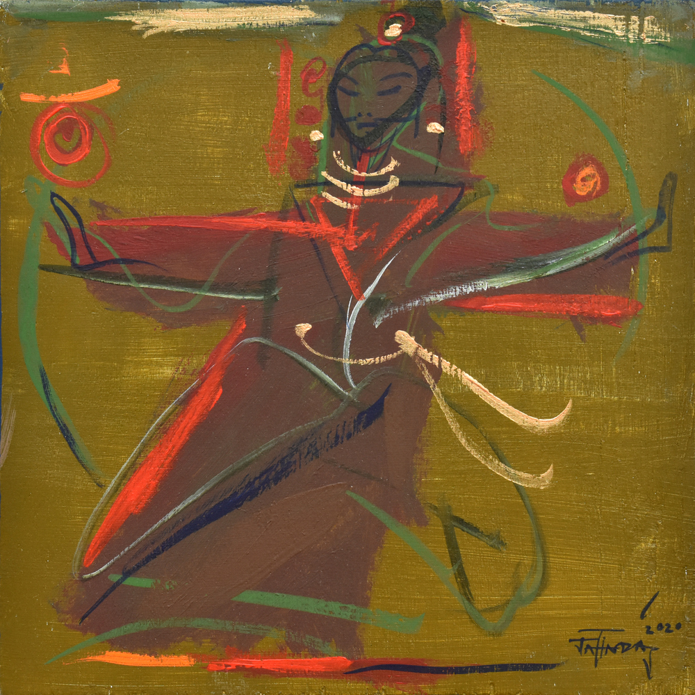 ADI PURUSH, ACRYLIC ON BOARD, 12 X 12 INCHES, 2020