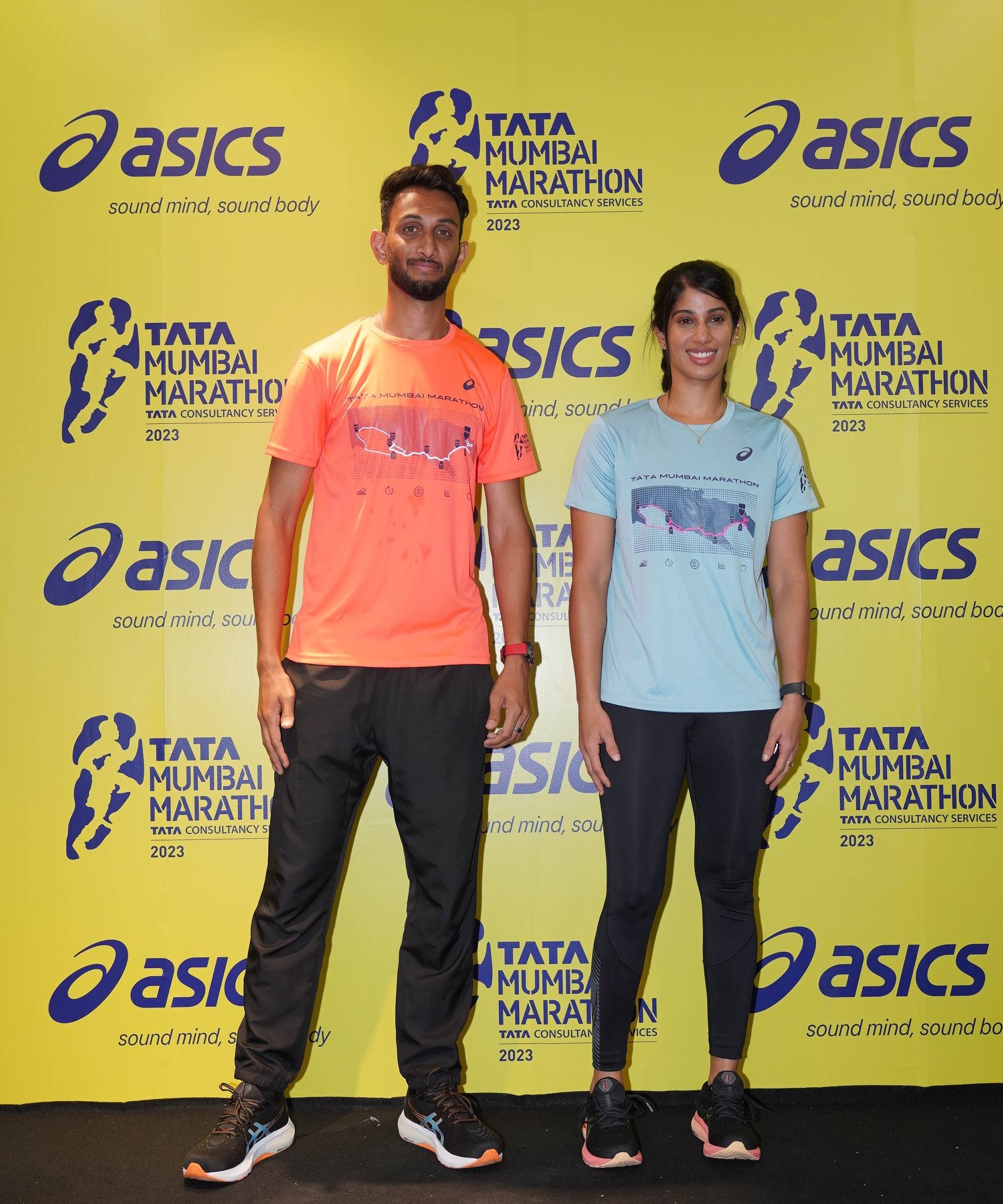 ASICS' BRAND ATHLETES JOSHNA CHINAPPA AND PRASIDH KRISHNA UNVEIL THE 'OFFICIAL MERCHANDISE' FOR TATA MUMBAI MARATHON 2023