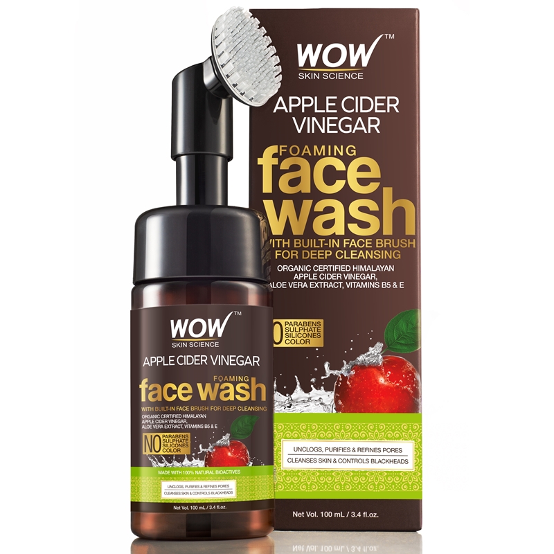Apple cider vinegar foaming facewash