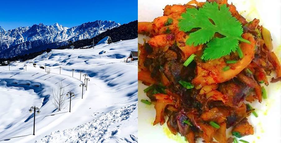 Auli and Kachmauli (stuffed goat with oil and spice)