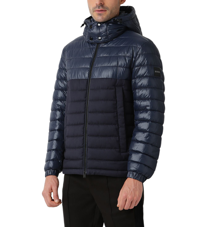  BOSS - Dark Blue Regular Fit Puffer Jacket
