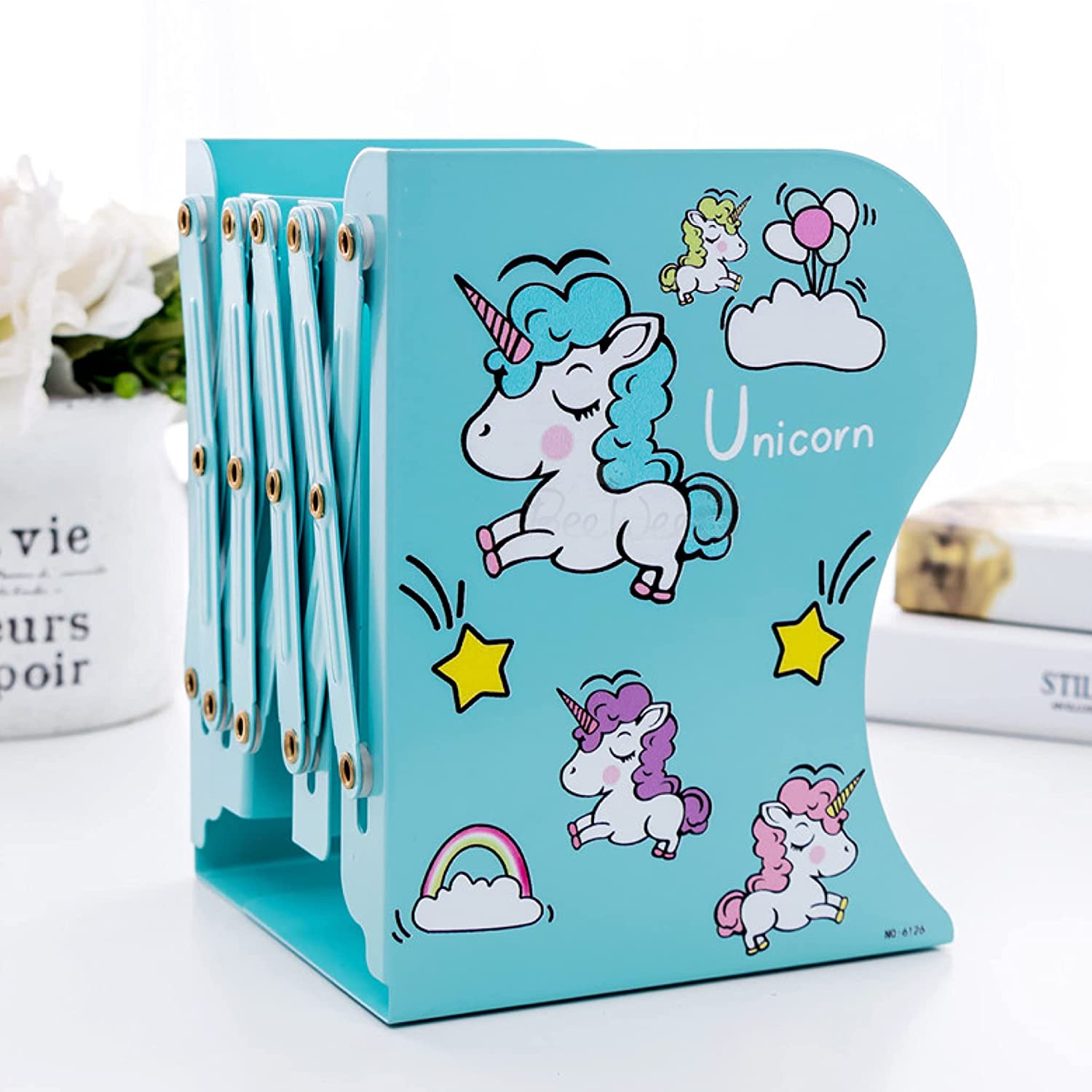 BeeWee® Bookends Unicorn Book Stand Shelf Organiser