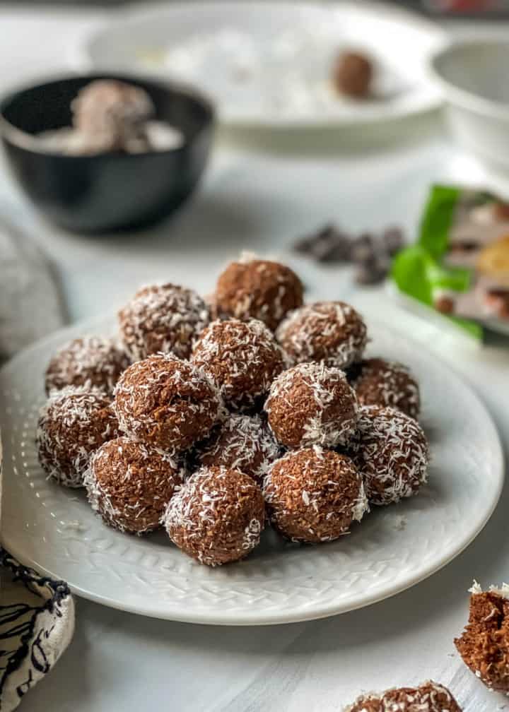 Chocolate Coconut Laddoo by Puja Darshan