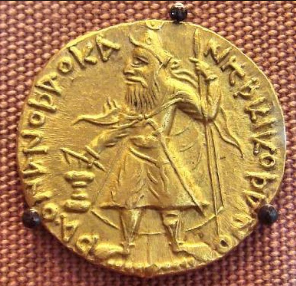 Coin with image of Kanishka