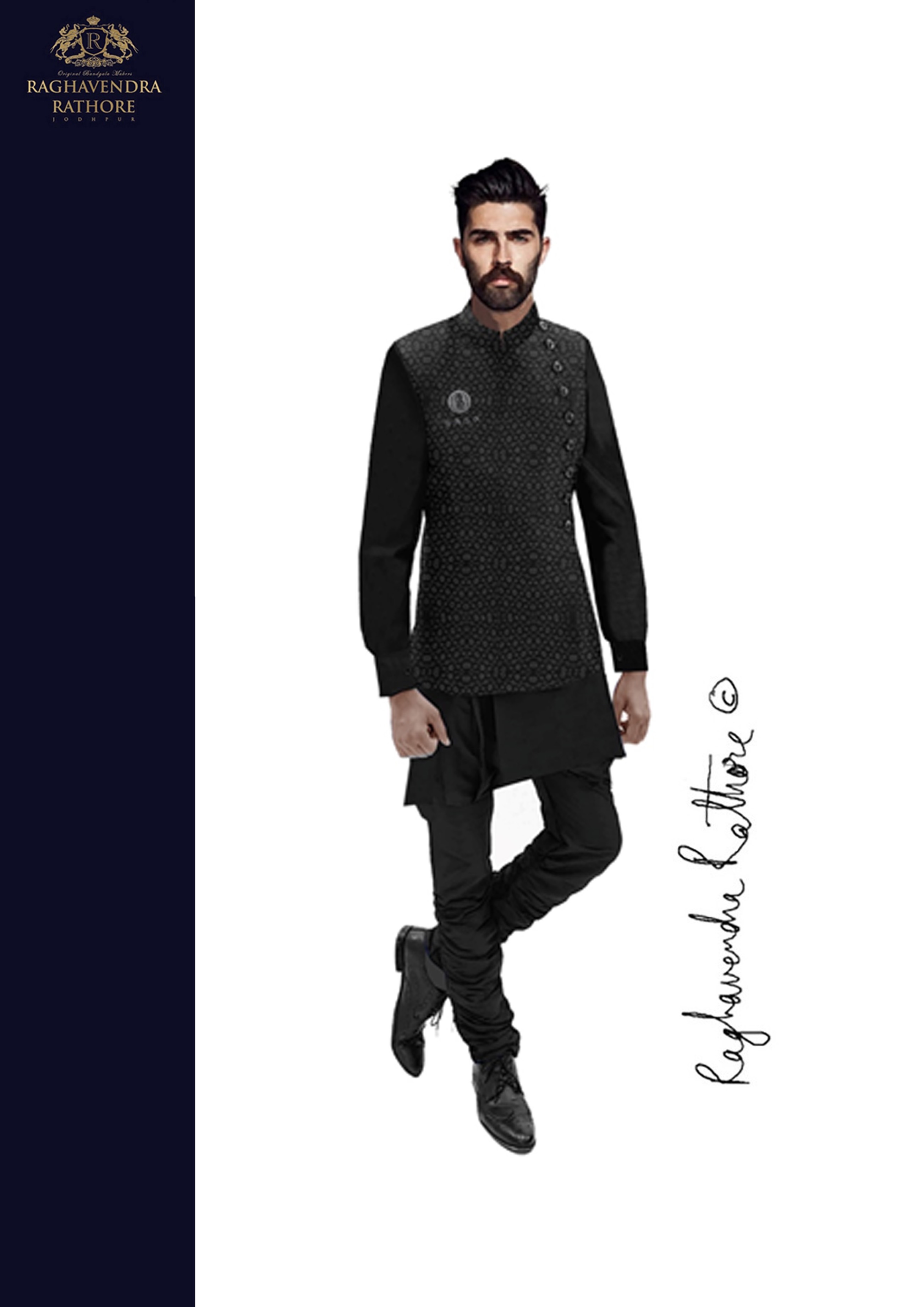 Designer Raghavendra Rathore designs the uniforms of Restaurant SAGA.