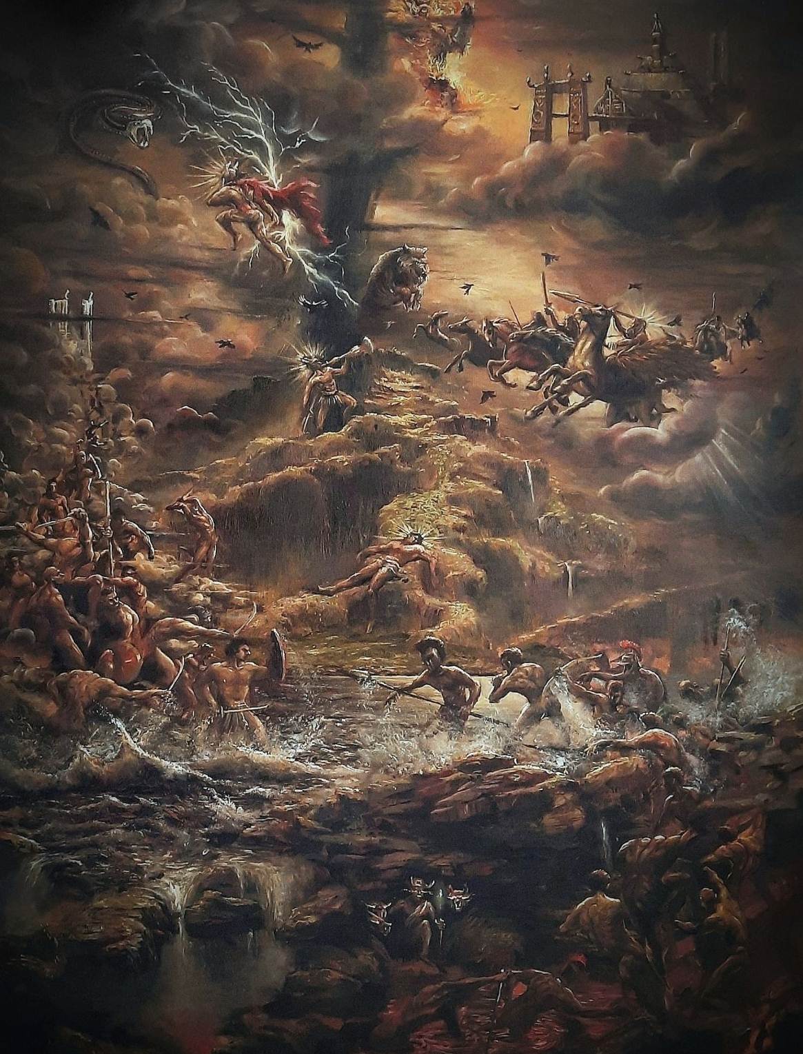 Dawalpayan Ghosh-Ragnarok Oil on paper