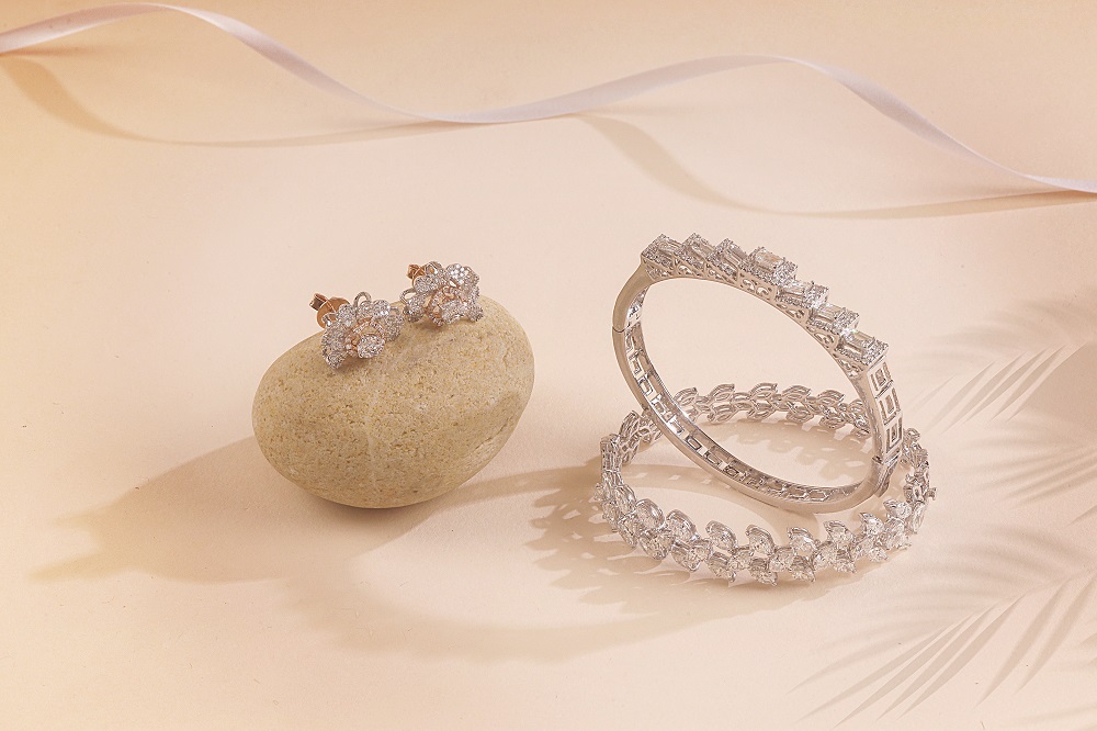 Diamond Bangle & Earring