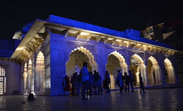 Exterior of Sheesh Mahal at Amber Palace, Jaipur