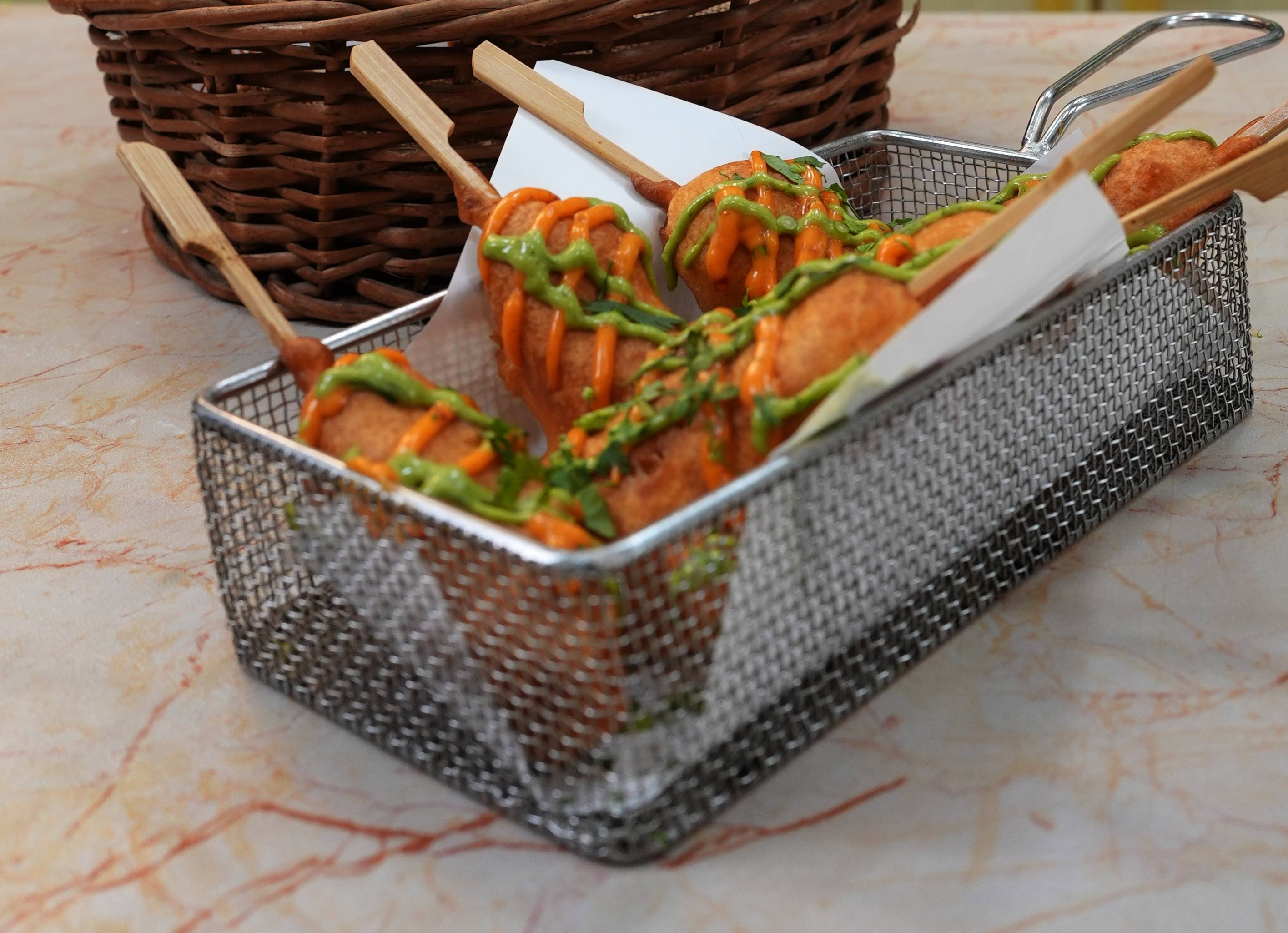 Godrej Yummiez chicken sausage skewers by Chef Rakhee Vaswani.JPG 