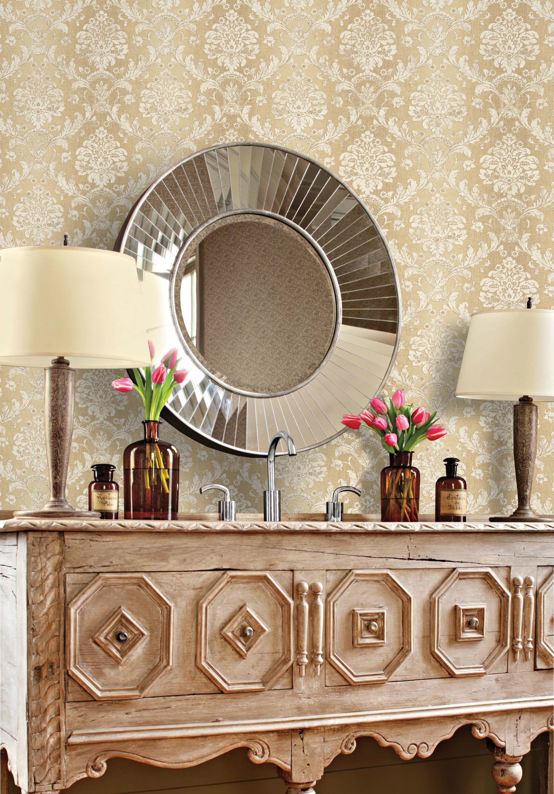 Bold Hues on Muted Backdrops