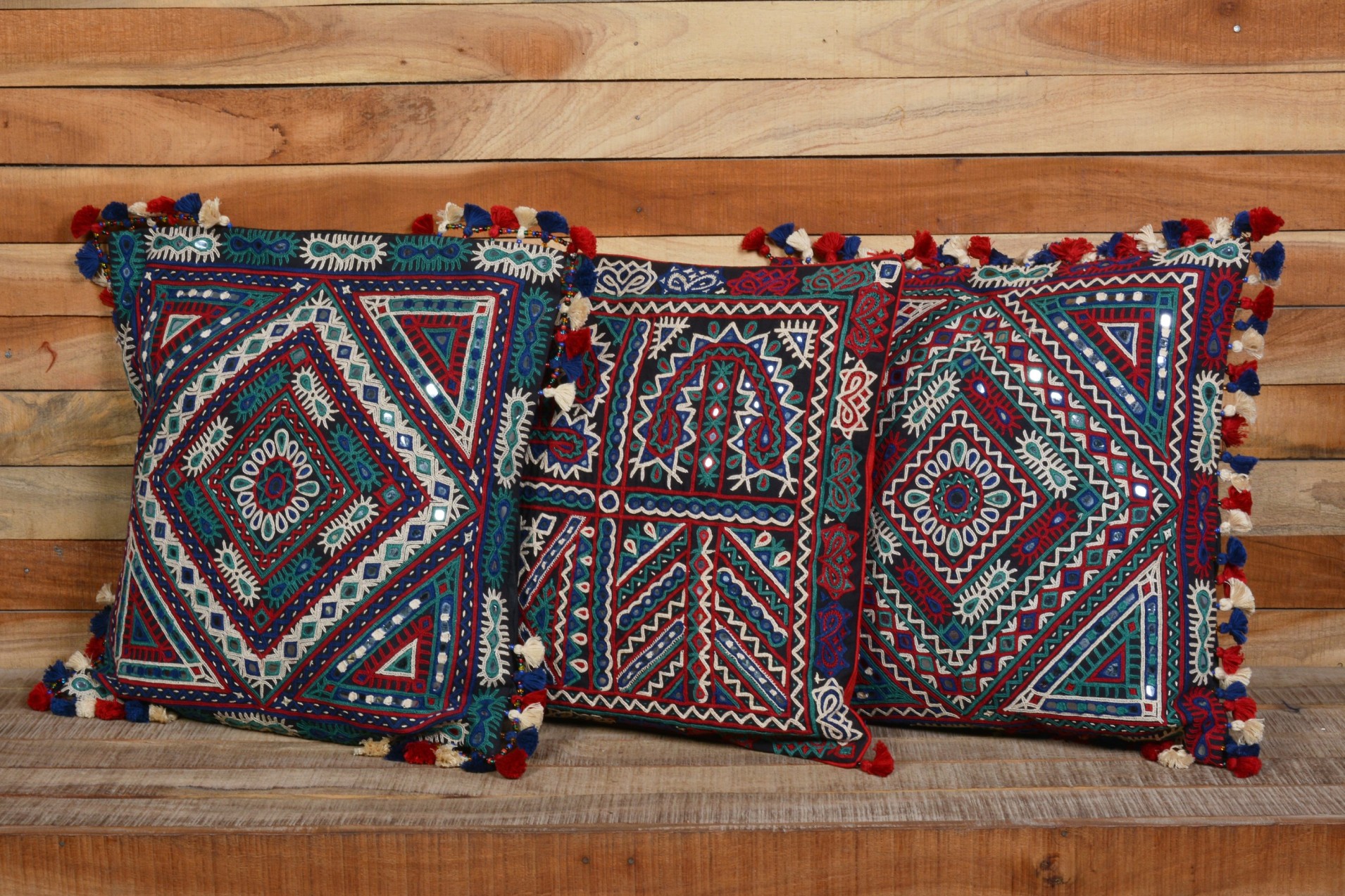 Hand embroidered Home furnishings - embroidery by Kutchi Rabari Craftswomen