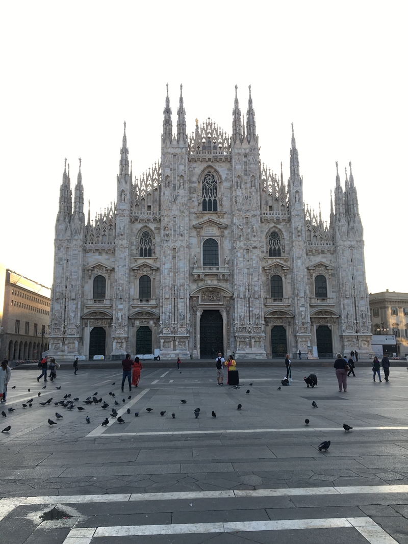 The facade at the Duomo