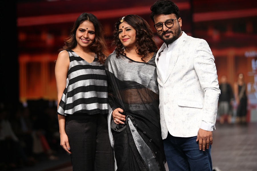  Fashion designers Rahul Anand and Anushka Laul on the third day of Lotus Make-up India Fashion Week, in New Delhi on Oct 11, 2019. (Photo: Amlan Paliwal/IANS)