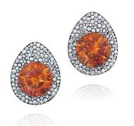 JAR Sphalerite and Diamond 'hard- boiled egg' earrings, 2011