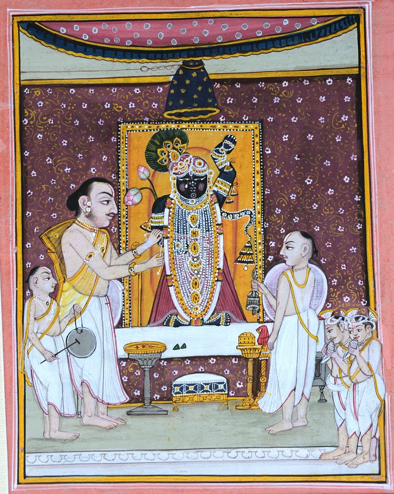 K.M. Singh, Untitled, Organic Stone Colours on Paper,10x8 Inches