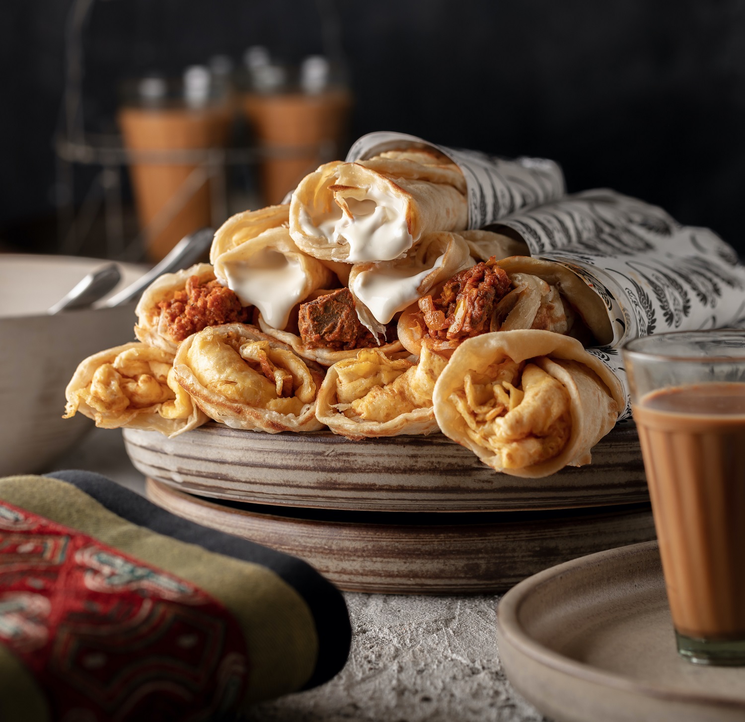 Chapati at Karak Mqanes.