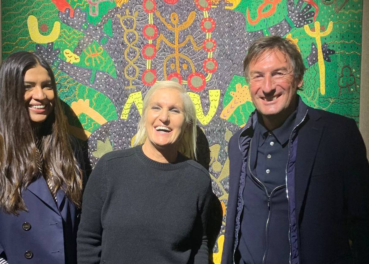 Karishma Swali, Maria Grazia Chiuri and Pietro Beccari CEO Dior