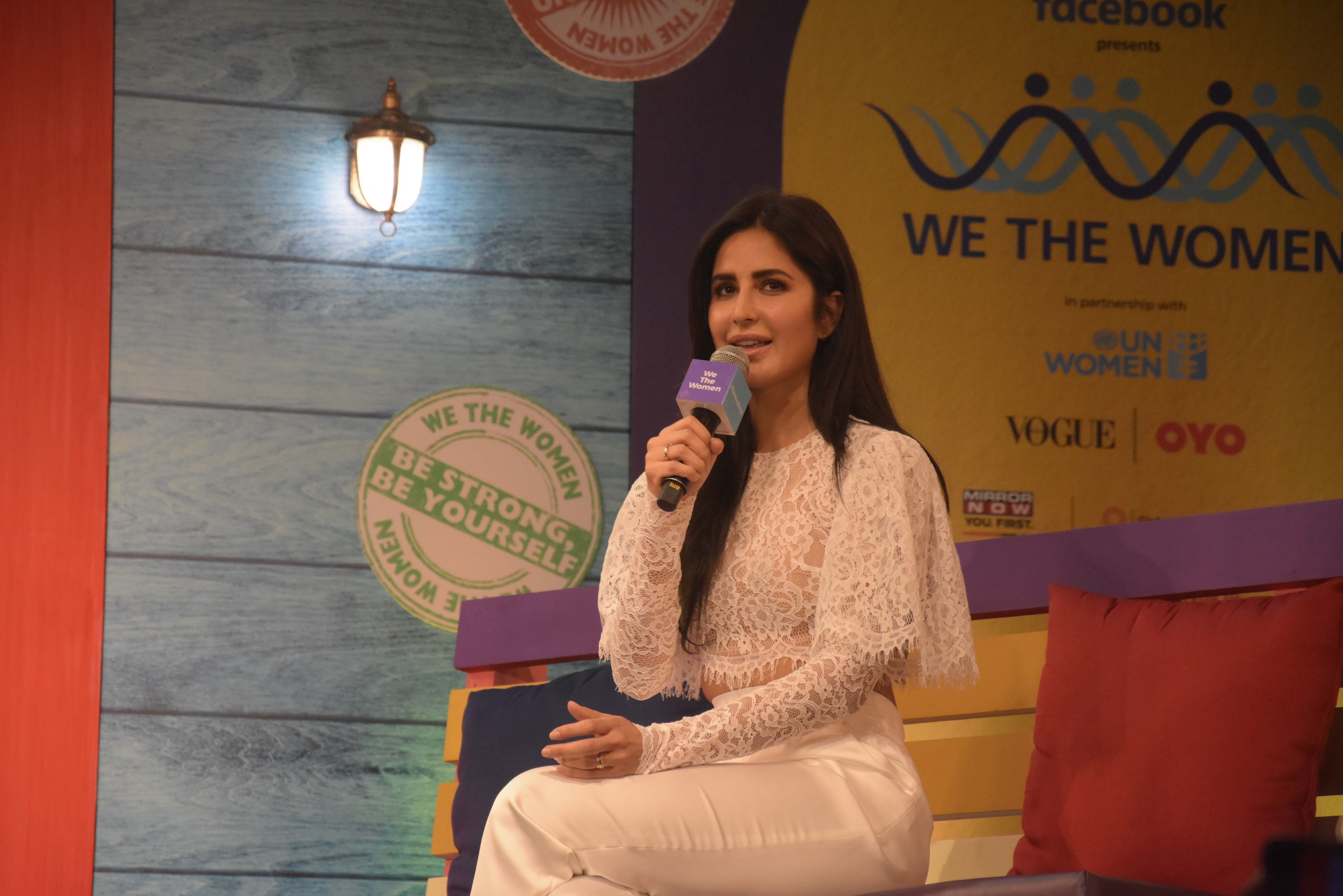 Katrina Kaif addresses at We The Women curated by Barkha Dutt.
