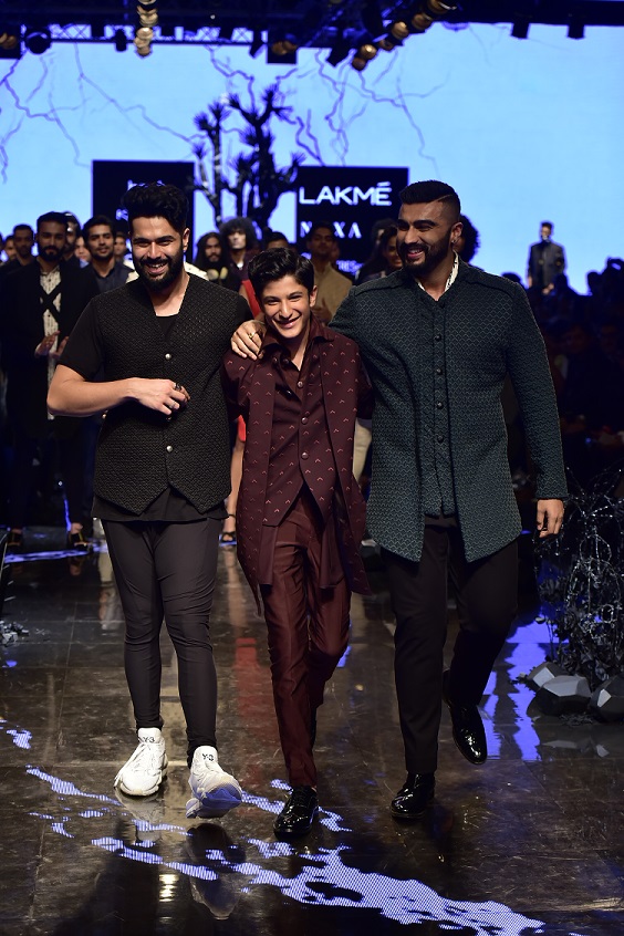 Kunal Rawal, Jahaan and Arjun Kapoor at LFW WF 2019