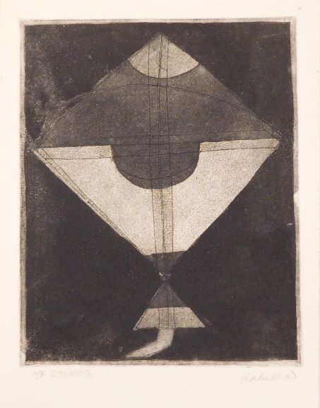 Lalu Prasad Shaw, Etching, 17 x 13 inches