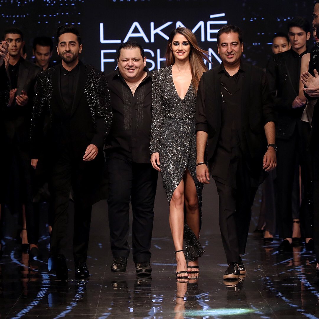 Lighting up the Runway, Disha Patani and Ayushmann Khurrana closing the show for designers Rohit Gandhi and Rahul Khanna (Source - Instagram)