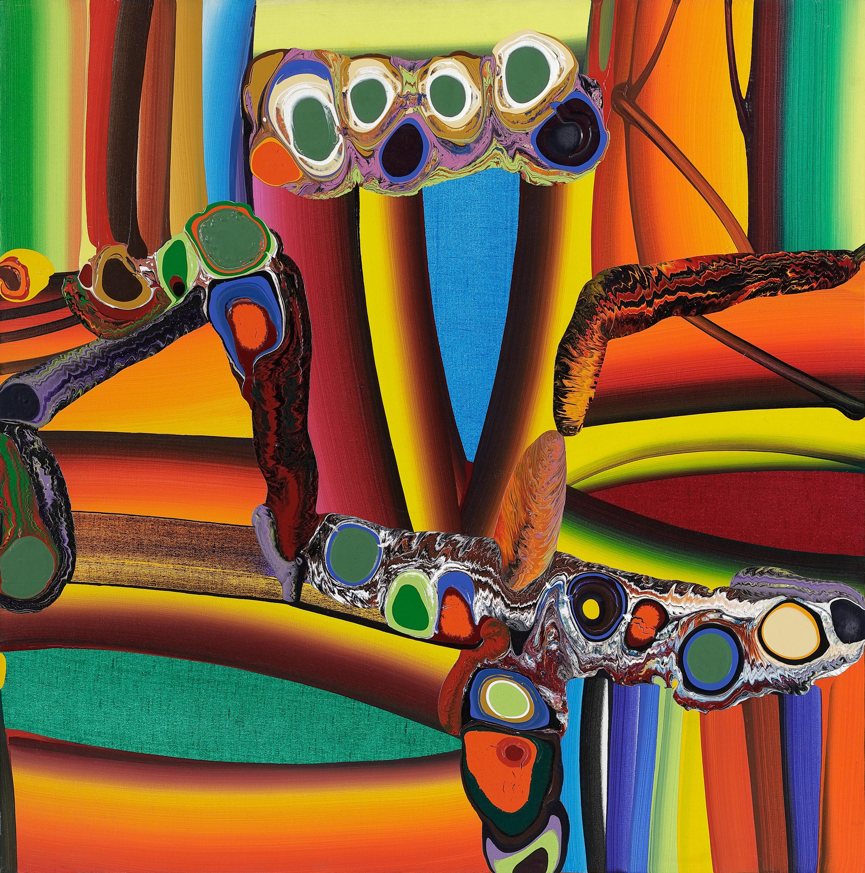 Bose Krishnamachari, Stretched Bodies (Lot 29; Image courtesy of Saffronart)