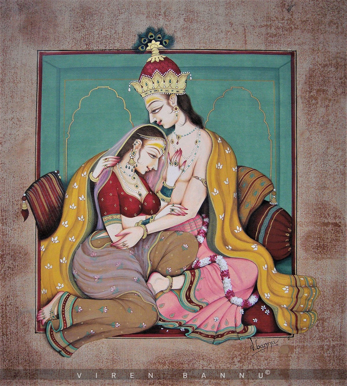 Lovers by Viren Bannu-Miniature artform