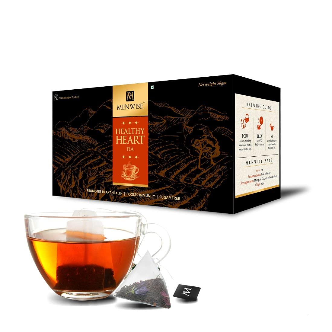 Menwise Healthy Heart organic green tea for Men