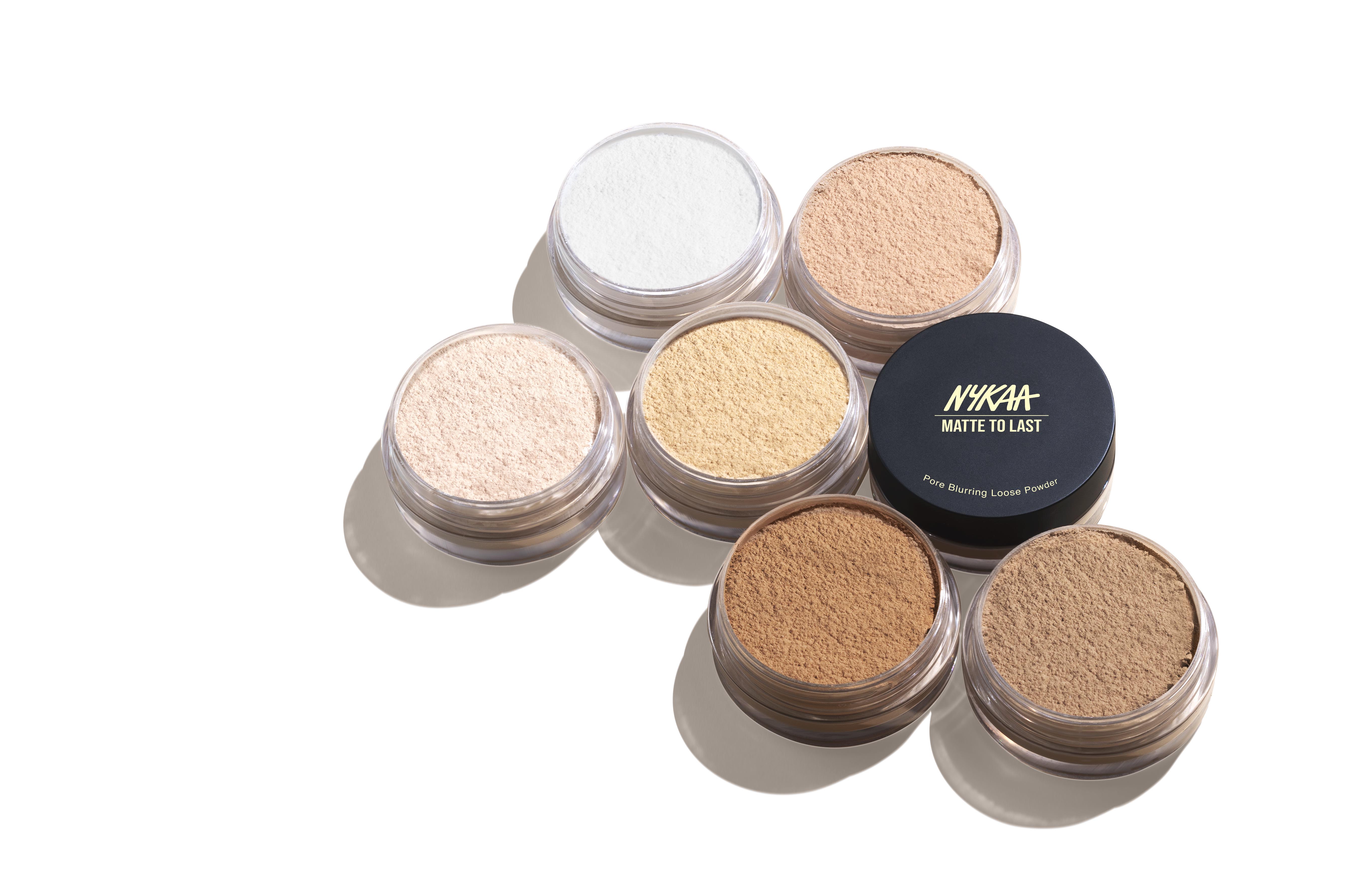 Lock in your makeup with Nykaa Cosmetics' newest matte to last pore blurring loose powders 