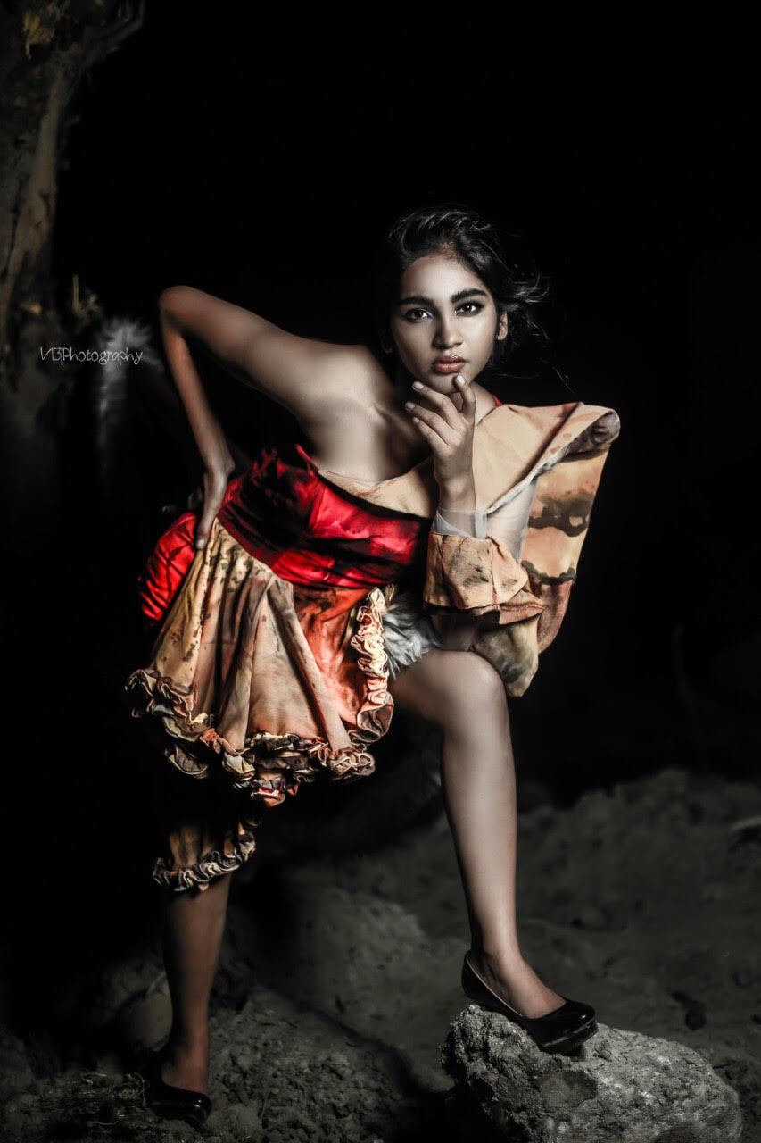 Natural Dyes Shoot, designed by  Ishwariya Ramesh, student at Vogue Institute of Art and Design