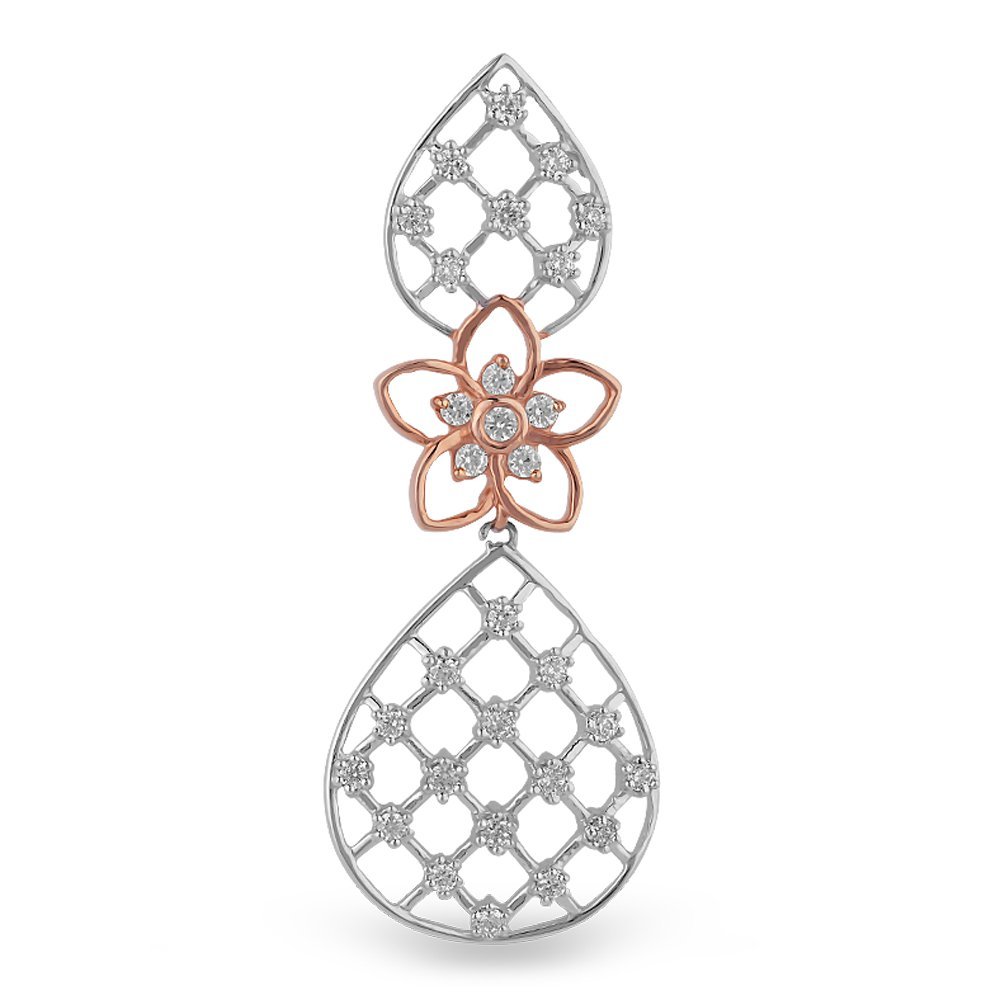 Orra Dahlia Collection 18k Two Colour Gold and Diamond Pendant
