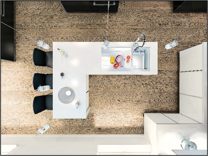 kitchen and dining area