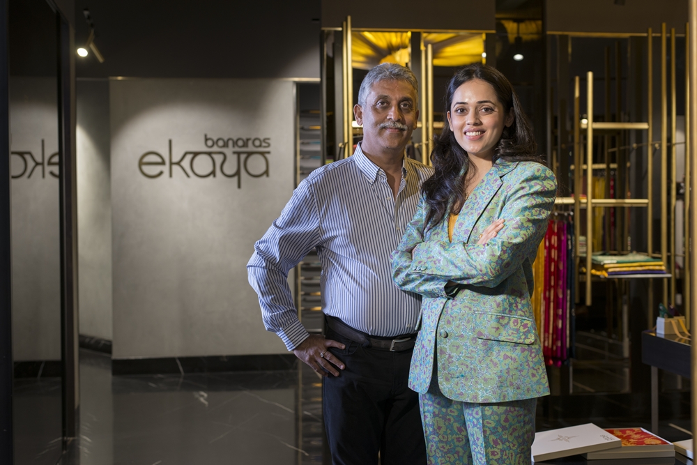 (L-R) Mr Bharat Shah, Director, Ekaya Banaras and Ms Palak Shah, CEO Ekaya Banaras
