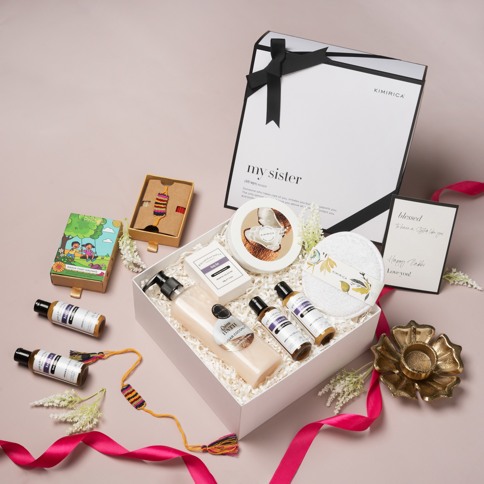 Kimirica's world best sister gift set with plantable rakhi