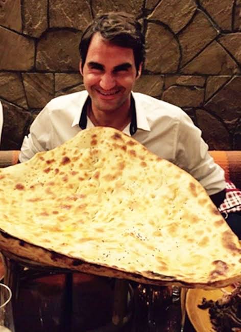 Roger Federer at Bukhara, ITC Maurya