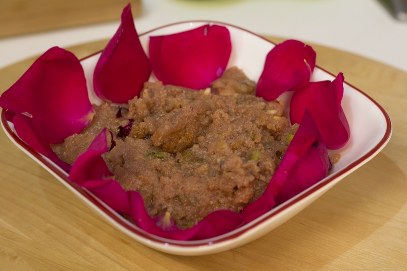 Rose Flour Halwa