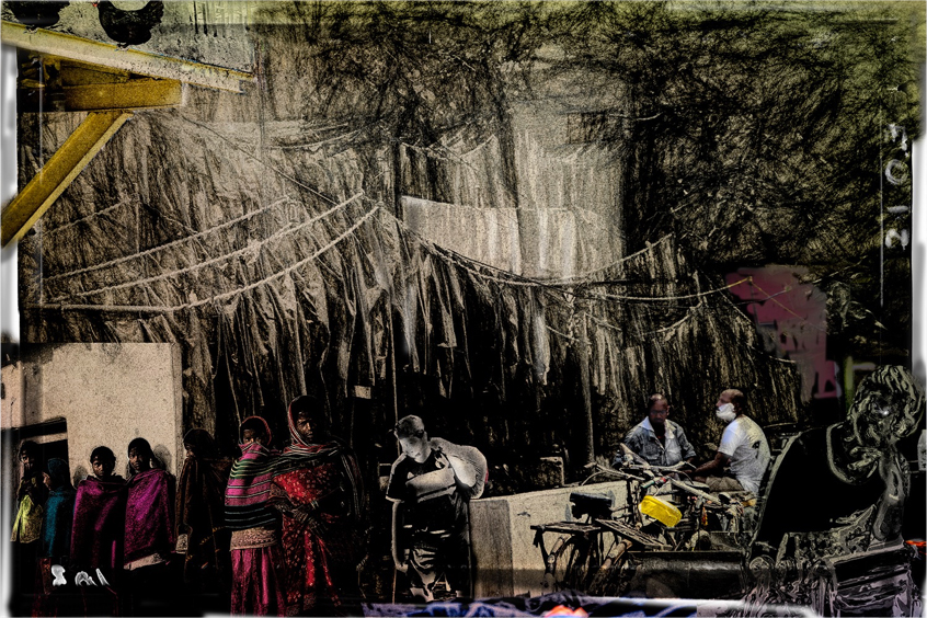 Santosh Jain_Digital Landscape Media Untold Stories Of Resilience part of the 'Gaze, Reflect & Gather' show at Tao Art Gallery in March 2021